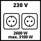 Einhell Stromerzeuger (Benzin) TC-PG 35/E5 (3100 W Maximalleistung, 2600 W max. Dauerleistung, 15 L Tank, 4-Takt-Motor, AVR-Funktion, 2x 230 V, Ölmangelsicherung, Überlastschutz)