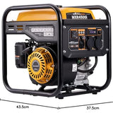 maXpeedingrods Inverter Stromgenerator 3500W Benzin 4 Takt mit zwei 230V Steckdosen Leise und leicht als Notstromaggregat hausversorgung für Garage Werkstatt Baustelle