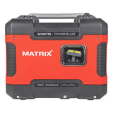 Matrix Notstromaggregat Benzin leise 2000 Watt Inverter Stromerzeuger Stromgenerator mit USB Stromaggregat digitaler Generator Eco Modus sehr leise PG 2000i-USB | 4 Takt | 2x230V | 12V | 2xUSB | 23kg