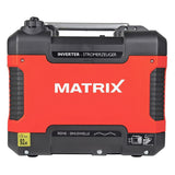 Matrix Notstromaggregat Benzin leise 2000 Watt Inverter Stromerzeuger Stromgenerator mit USB Stromaggregat digitaler Generator Eco Modus sehr leise PG 2000i-USB | 4 Takt | 2x230V | 12V | 2xUSB | 23kg