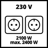 Einhell Stromerzeuger (Benzin) TC-PG 25/1/E5 (max. 2400 W, 15 L Tank, 2100 W Dauerleistung, 4-Takt-Motor, 2x 230 V, Überlastschutz, Voltmeter, AVR-Funktion)
