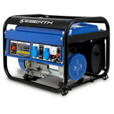 EBERTH 3000 Watt Notstromaggregat Stromerzeuger Stromaggregat mit 6,5 PS Benzinmotor, 4-Takt, luftgekühlt, 2x 230V, 1x 12V, Seilzugstart, Automatischer Voltregler AVR, Ölmangelsicherung, Voltmeter