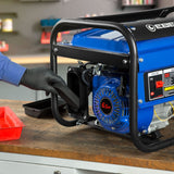 EBERTH 3000 Watt Notstromaggregat Stromerzeuger Stromaggregat mit 6,5 PS Benzinmotor, 4-Takt, luftgekühlt, 2x 230V, 1x 12V, Seilzugstart, Automatischer Voltregler AVR, Ölmangelsicherung, Voltmeter