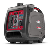 Briggs & Stratton 030800 Benzin Inverter Stromerzeuger Generator der PowerSmart Serie P2400 mit 2400 Watt/1800 Watt sauberem Strom, ultraleise und leichtgewichtigise, W, 230 V, Grau / Rot