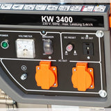 KnappWulf Benzin Stromerzeuger KW3400 1-phase 230V 3000W 1 Phasen Generator