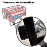 Stromgenerator mit Benzin | Stromerzeuger mit Zubehör | Notstromaggregat leise | 5 Steckdosen 3x 230V / 1x 400V / 1x 12 V | 6,5 PS (Stromgenerator mit Zugstarter)